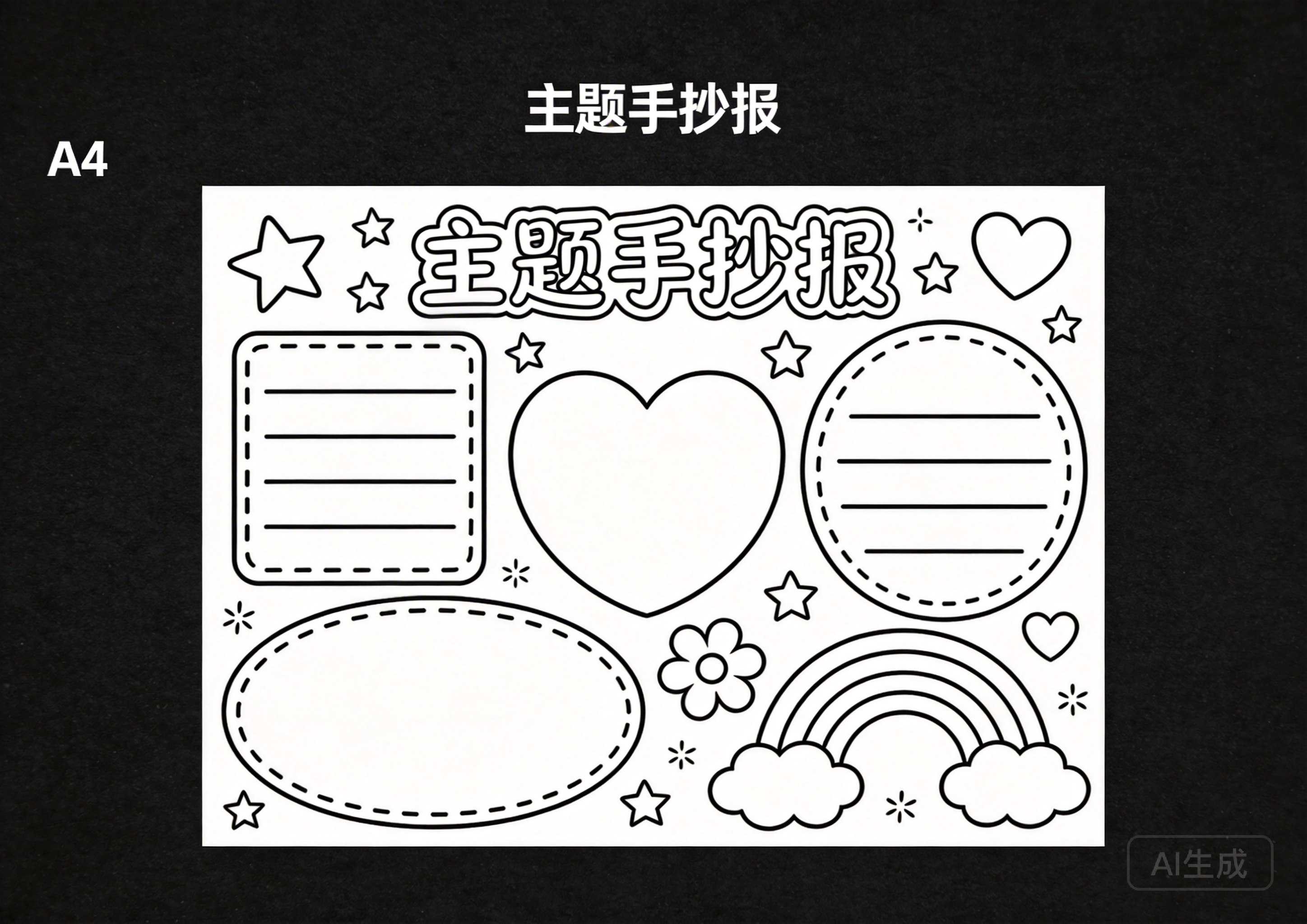 元旦手抄报模板