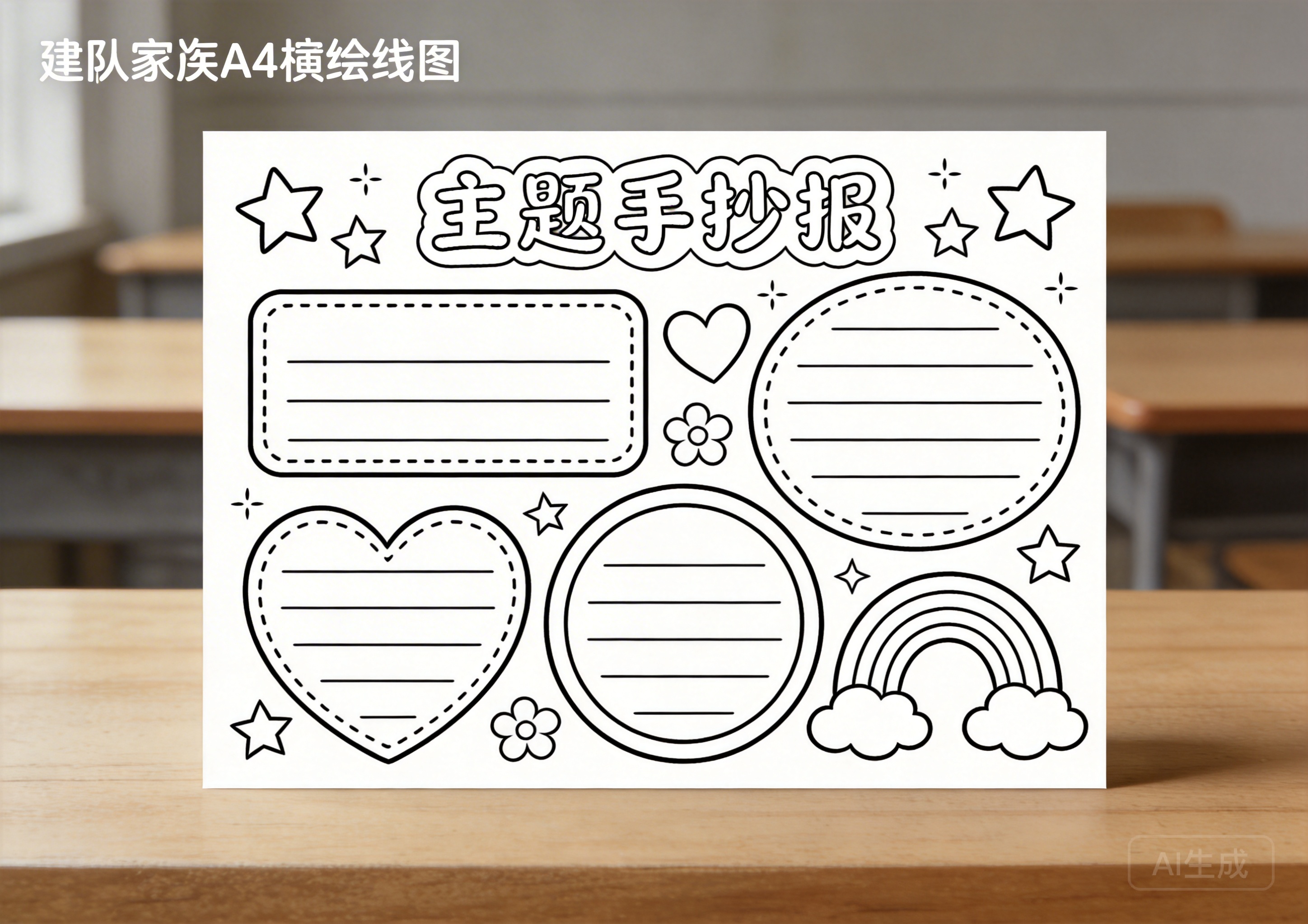 建队日手抄报模板