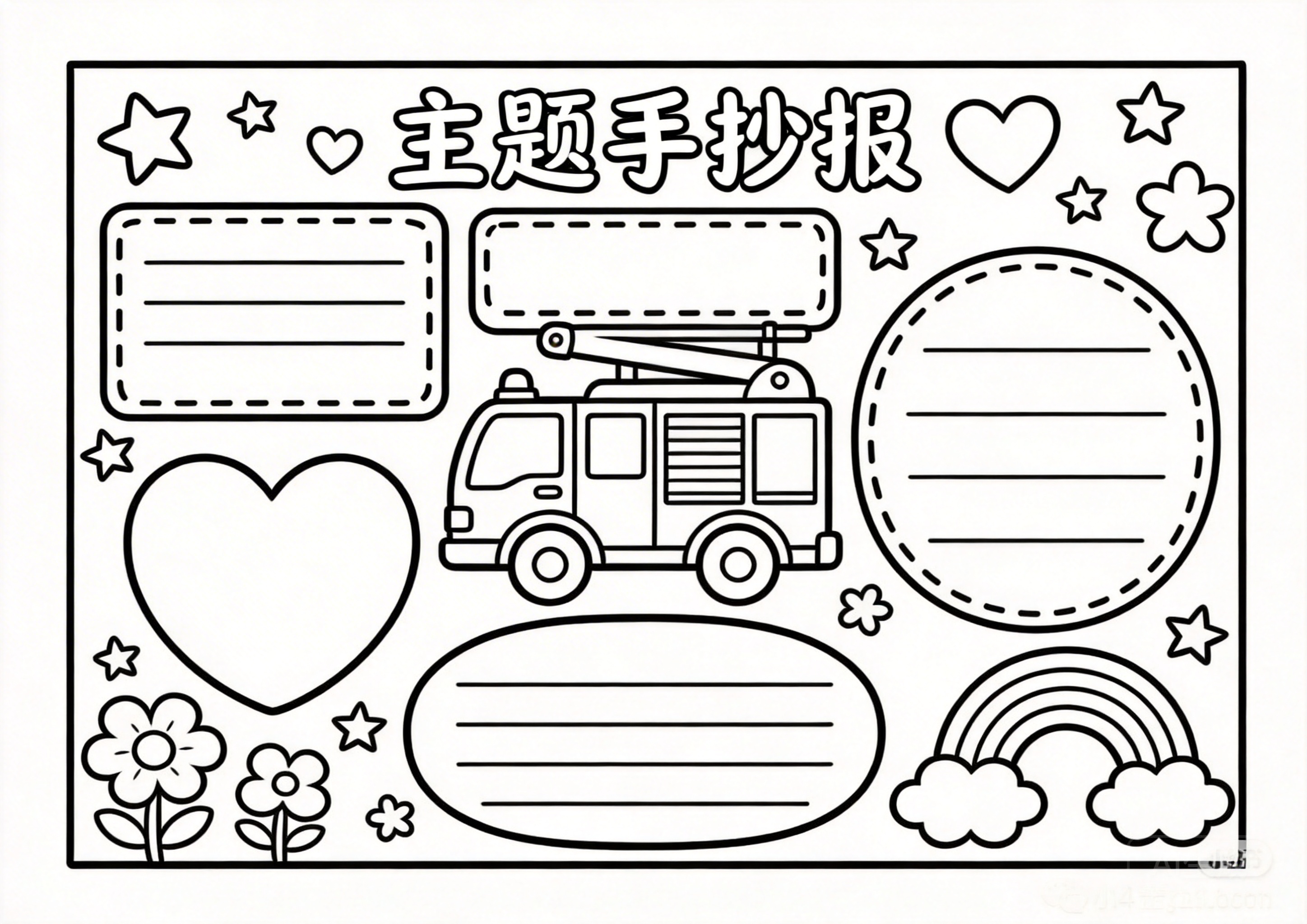 消防安全手抄报模板