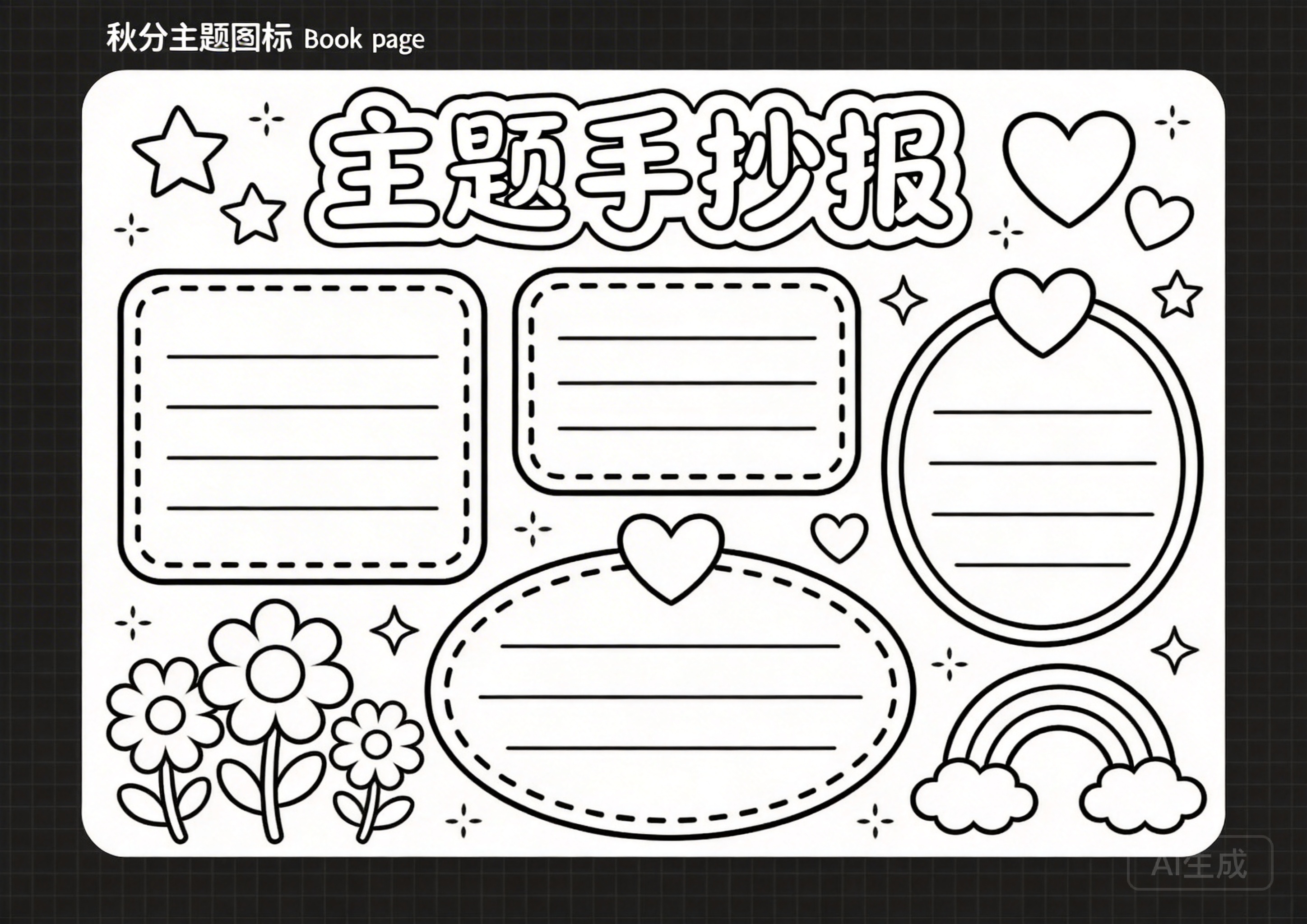 秋分手抄报模板