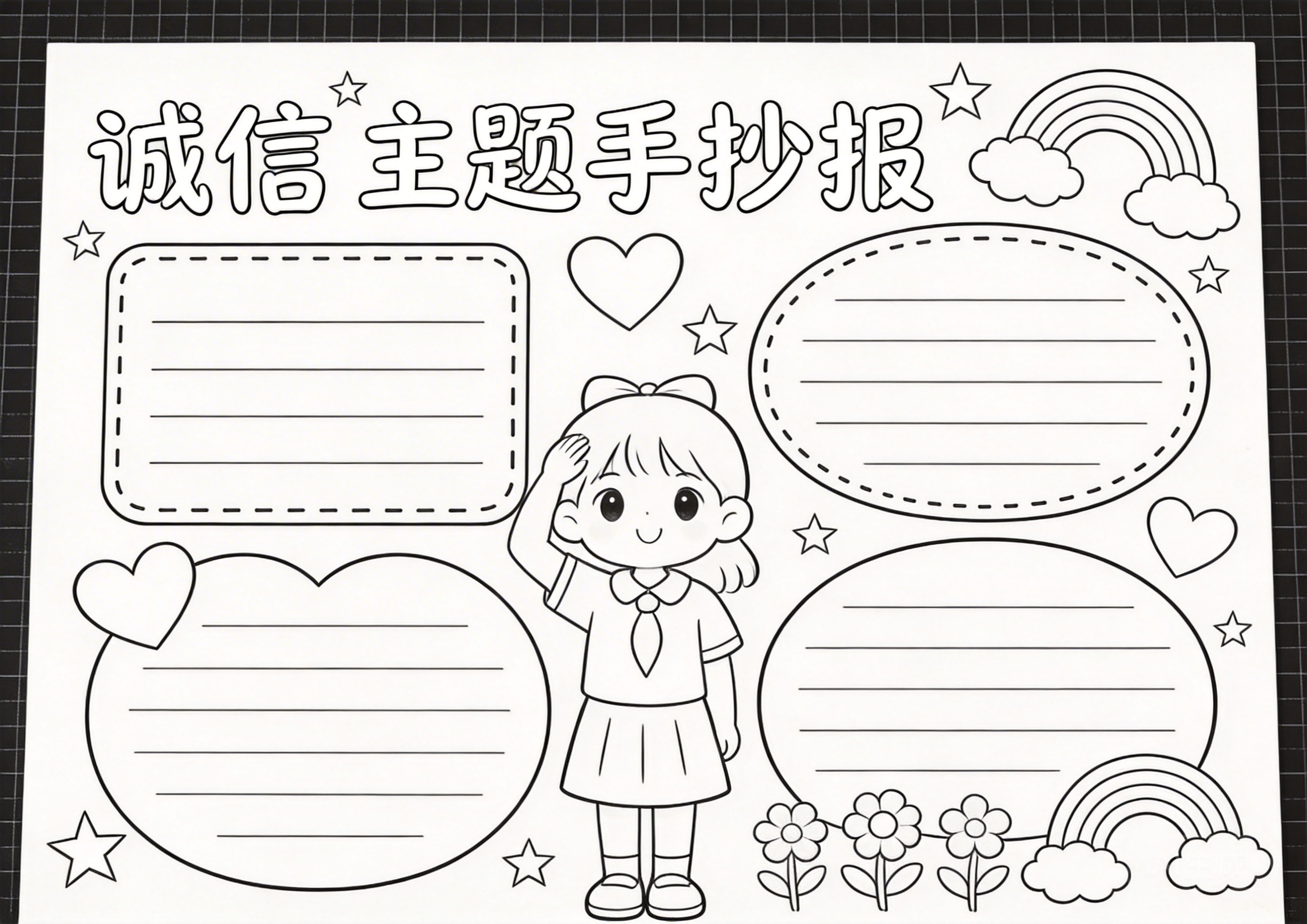 诚信手抄报模板